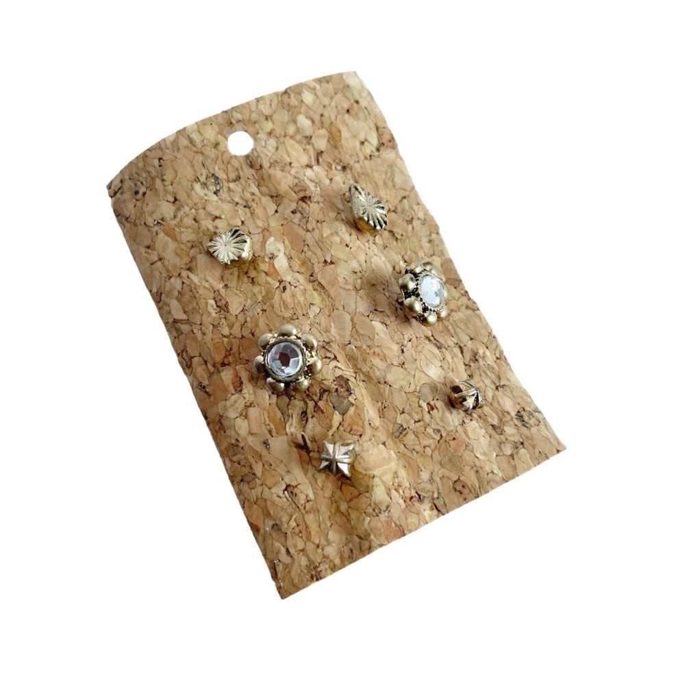 Womens Fashion Stud Earrings Gold Tone Festival Chic Minimalist Sparkle Classic
